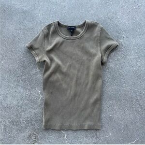 Marc Jacobs Khaki Ribbed Tee